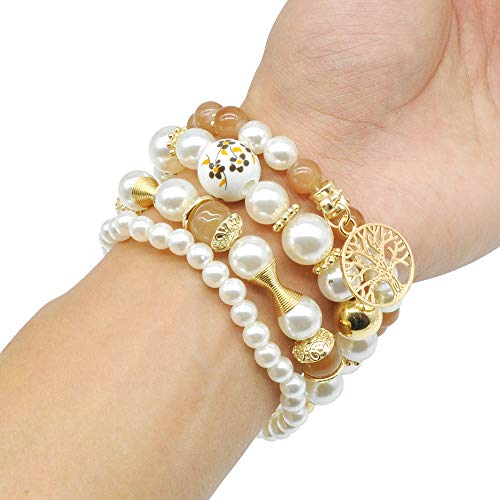 Vonru Pearl Charm Bracelet Set (Charm Pearl Bracelet Set) #TOP3