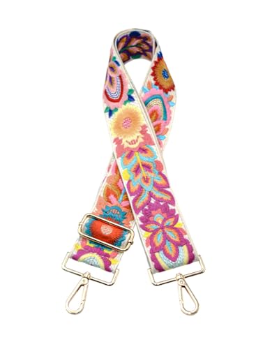 Image of Embroidered Purse Straps Replacement Crossbody Wide Adjustable Bag Straps