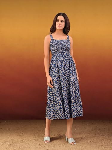 Image of PURVAJA Women's Cotton Dress(Floe-191-194)