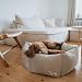 HUNTER Orthopädisches/Ergonomisches Hundesofa Merida mit Memoryschaum-Flocken 6-eckig, Kann eine gelenk- und rückenschonende Haltung unterstützen, Rutschhemmend, Farbe: anthrazit, Größe: M