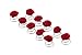 Produktbild 10 x Rosen Curlies - Brauthaarschmuck - Curlie - Haarschmuck | Bordeaux Rot