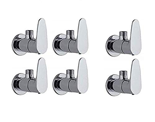 JAGGER JAV22 Brass Angle Cocke for Bathroom Angle Valve for Bathroom Angle Wall for Bathroom Angle Cock for wash Basin Brass Angle Valve for wash Basin With Flange & Teflon Tape [ Set of 6 ] (FUSION) (B0B3VXPYDP) Amazon Price History, Amazon Price Tracker