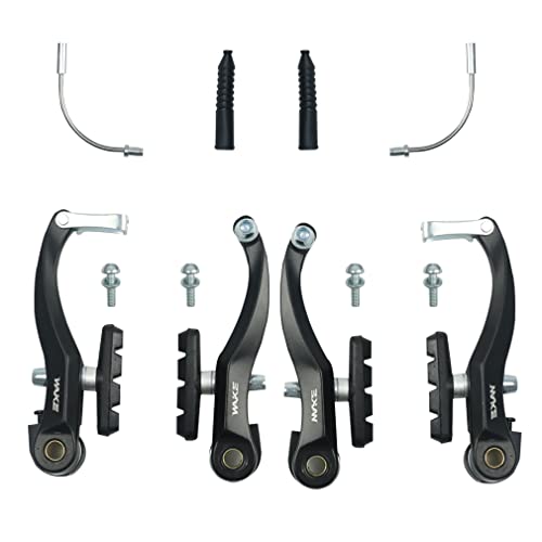 CYSKY Complete Universal Bike Brakes Set, Front and Rear MTB Brake, Inner and Outer Brake Cables and Brake Lever Kit for Mountain Bikes Road Bikes (Black)