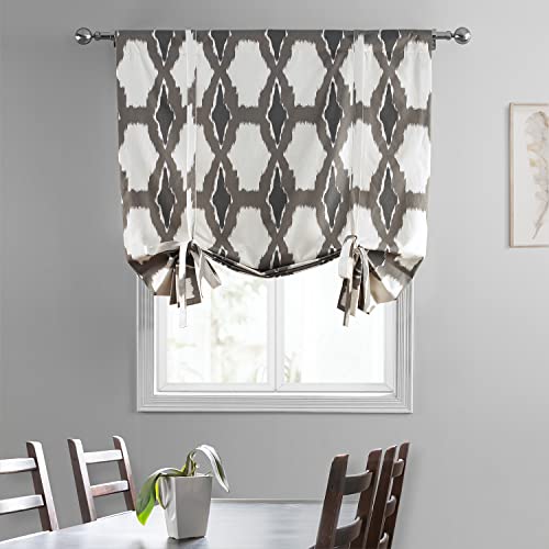 Image of HPD Half Price Drapes Room Darkening Tie Up Curtains 46 X 63 Inch Sorong Printed Cotton Window Roll Up Balloon Curtain for Living Room, Kitchen PRTW-TUD22-63 (1 Panel), Sorong