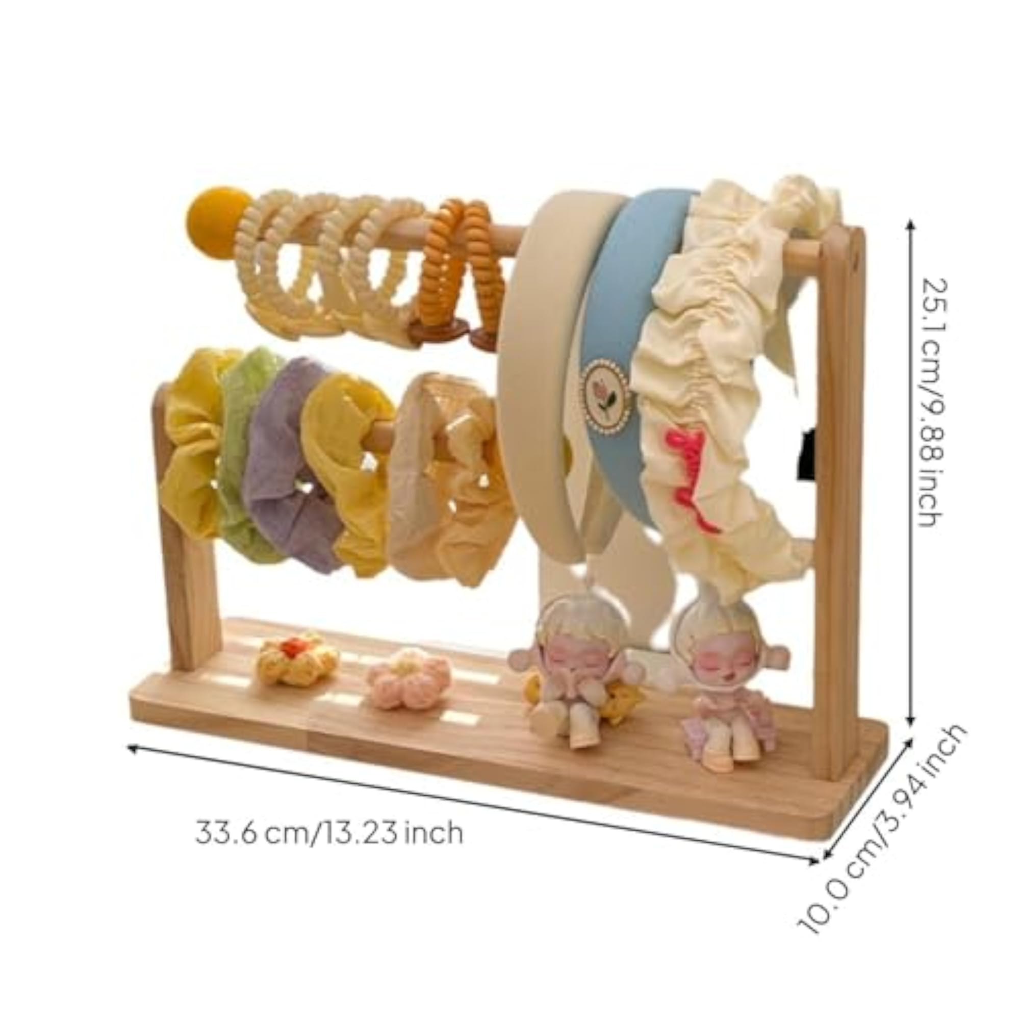 Wooden Hair Accessories Organizer with Large Capacity