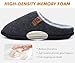 Imagen de COFACE Zapatillas de Estar en Casa Hombre Invierno Fieltro Cálido Felpa Pantuflas Confort Espuma de Memoria Zapatos con Antideslizante Suela Negro Talla 43