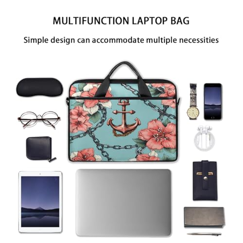 Maletín para laptop con patrón de flores 15 pulgadas miniatura 7