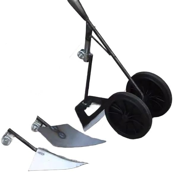 Garden Weeding and Loosening The Soil Soil Cleaning Tools Two-Wheel Push Hoe Plough Kit 3-in-1 Multi-Functional Hoe
