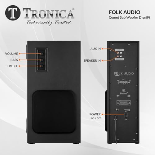 TRONICA Folk Audio Comet SubWoofer DigniFi 2.1 Bluetooth Home Theater System Speakers with Signature Sound FM/AUX/Pen Drive/Smart TV Support & Remote 6 41Wucy7OATL
