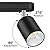 LURNOFY 3 Light Track Lighting Kit, Ceiling Track Lighting Flexible Rotatable Light Head, Track Lighting Fixtures Ceiling for Kitchen, Living Room, Bedroom, GU10 Bulb Not Included(Black)