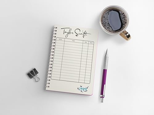 Image of zenithink Taylor Swift Wiro Journal Notebook | 80 gsm Paper With 350GSM Hard Cover | Unruled | Pages - 160 | A5 Size | Wiro Binding | Versatile for School, Home & Office