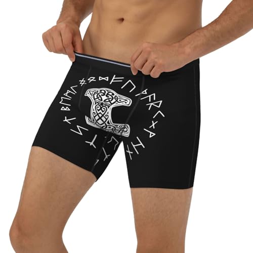 Purple Leopard Print Men's Extended Length Boxer Briefs Breathable Soft Underwear for men3