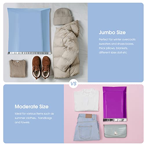 Image of Metronic Poly Mailers 24x24 50PC, Extra Large Shipping Bags Mailing Envelopes with Strong Adhesive, 2.5Mil Thick Mailers Poly Bags for Shipping, Mailing Bag Packaging Bag for Small Business, Haze Blue