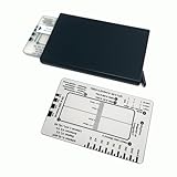 Juglok EKG 7 Step Ruler with Aluminum Card Holder - Portable ECG Analysis Tool (1 Pack)