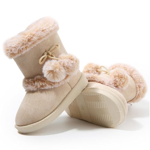 Image of Femizee Girls Boys Warm Winter Boots Kids Outdoor Snow Boots(Toddler /Little Kid)