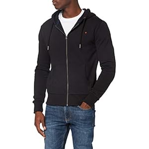 Superdry OL Classic Ziphood NS Sweat, Noir, L Homme