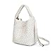 Woven Leather Crossbody Bag for Women Top-handle Crossbody Bag Fashion Summer Hobo Handbag with Adjustable Shoulder Strap