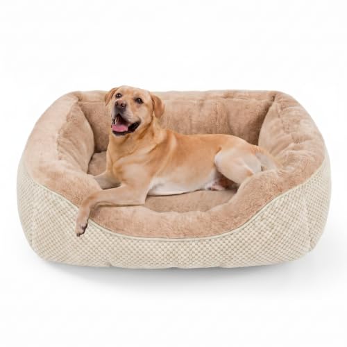Image of Large Dog Bed, Washable Orthopedic Warming Soft Sleeping Durable with Anti-Slip Bottom