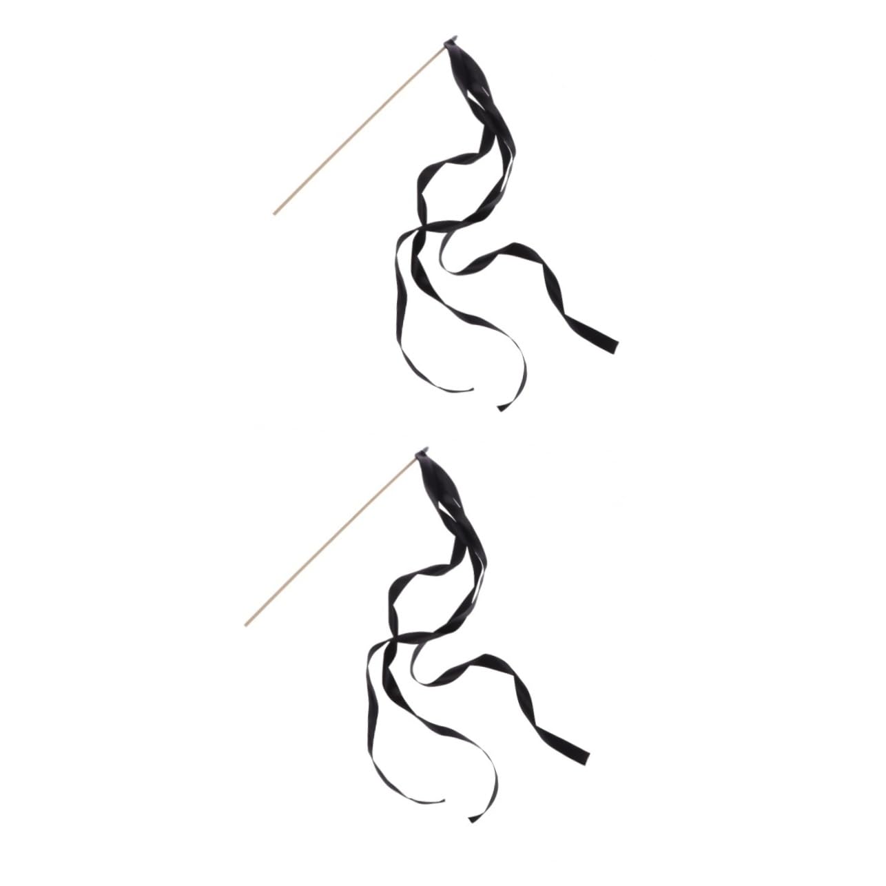 Abaodam 40stücke Farbige Satin-Ribbons Fairy Wands Ohne Glocken Hochzeitsdeko Partygeschenke Lang Schwarz Für Feiern Hochzeiten Babypartys Events