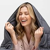 Hillhub Weighted Blanket for Adults, Multiple Sizes for Weight 30-350 lbs, Machine Washable, Soft Thick & Breathable for All-Season (48' * 72' - 10 LBS)