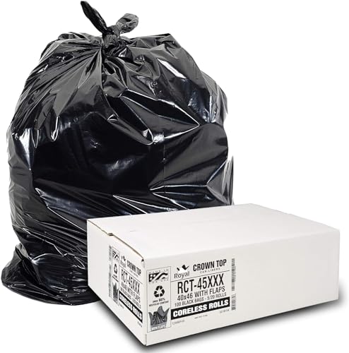 Heavy Duty 45 Gallon Trash Bags - (Huge 100 Pack/w