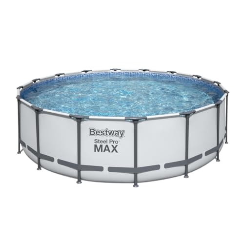 Bestway 5612Z-4 Set Piscina Fuori Terra Steel PRO Max Rotonda da 488x122 m