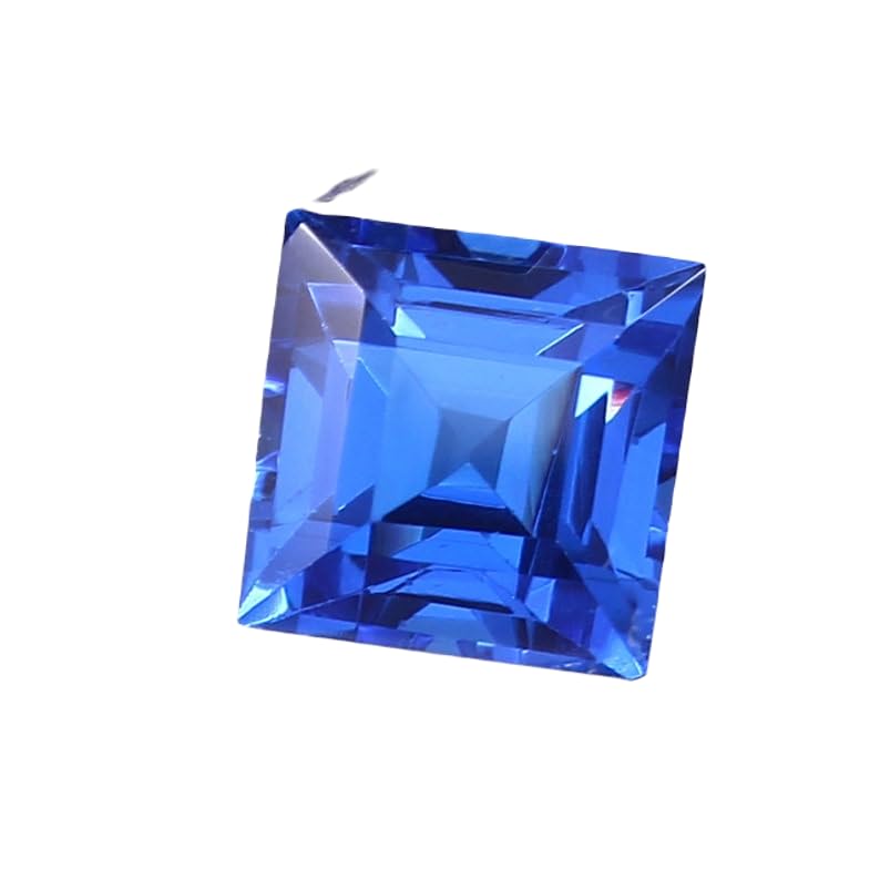 Saphir bleu bleuet naturel 8x8mm facetté pour création de bijoux