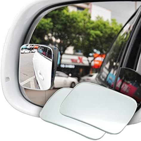 YFFSFDC 自動車補助ミラー 車用補助ミラー バックミラー サイドミラー 後方確認ミラー 360度角度調整可能 自動車グッズ 安全運転 事故防止 死角解消 後方確認 簡単取り付け 貼り付けタイプ (長方形)