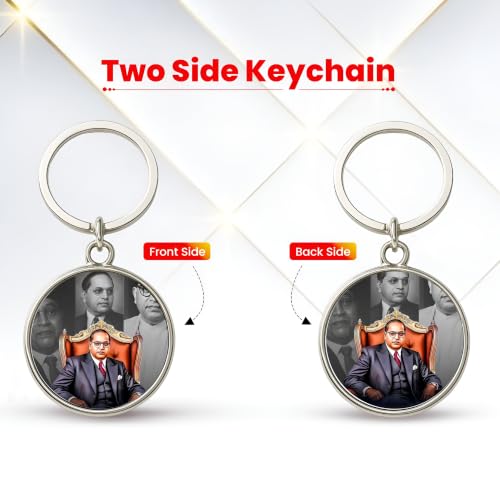 Image of MG | Protective Evil Eye /Spiritual Symbols /Om /Motivational Keychains | Double-Sided Metal Key Ring | Good Luck and devine Charm for Car, Bike, Home & Office