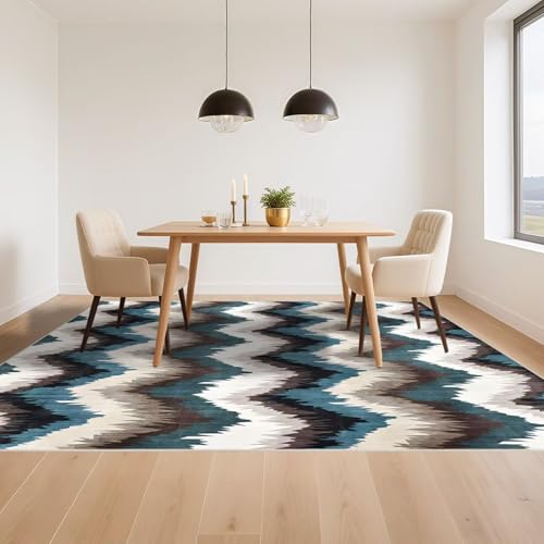 Tapis intérieur antidérapant grand format 170x240cm abstrait