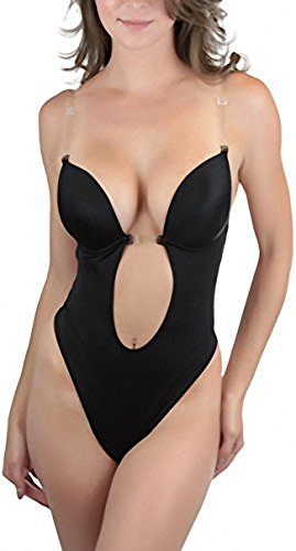 ToBeInStyle Women's Nylon-Spandex Blend Full-Body Thong Shaper - Black - Large