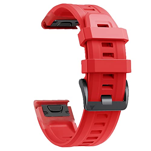 Bracelet silicone Garmin Fenix 6S Pro avec boucle or rose étanche et résistant