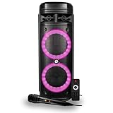  FestiSound SFX 206 LED - Altavoz Independiente Autoamplificado (USB, SD/BT + micrófono y mando a batería)