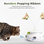 ALL FOR PAWS 3 in 1 Interactive Cat Butterfly Flutter Toy with Rolling Balls and Popping Feather Toy Automatic Spinner - Mental Stimulation for Indoor Cats - USB Rechargeable - Image 4