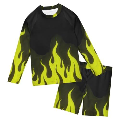 Traje de baño UV para niños con manga larga anti-quemaduras y diseño de dos piezas cómodo