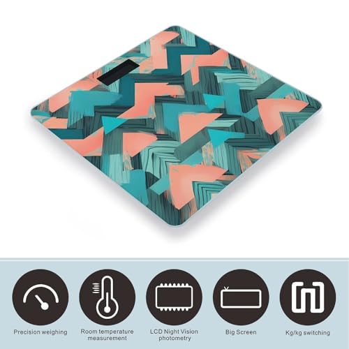 Báscula digital Coral y Teal Arrows vidrio templado miniatura 3