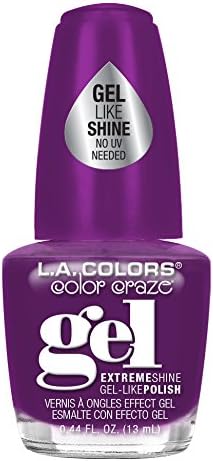 L.A. COLORS Color Craze Extreme Shine Gel Polish, Dare Devil CNP754