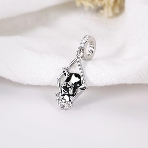Abalorios de vaca en plata de ley 925 PROESS para pulseras 4