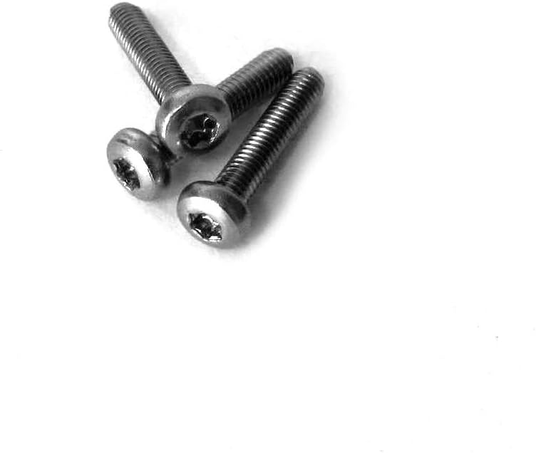 Screw, M3 x 15 mm Long TORX Head, 302HQ Stainless Steel, Silver or Black Color, 1,000 pcs