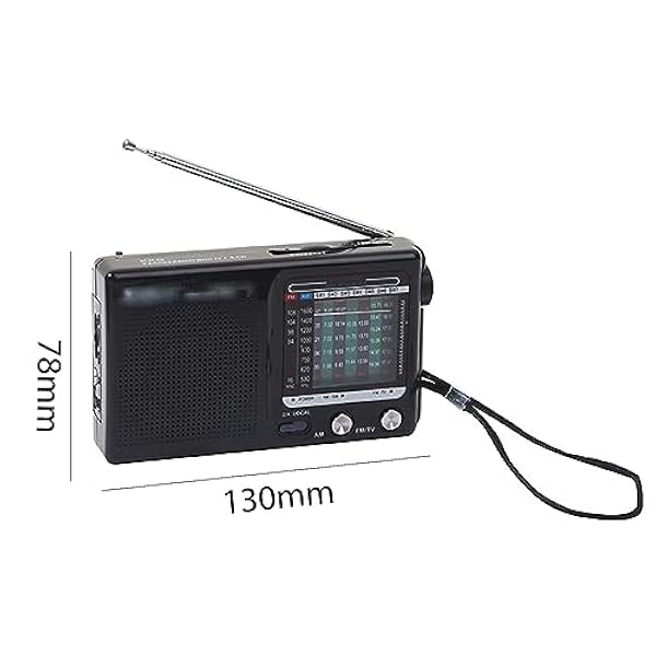 ZCMEB Radio retrò Portatile AM/FM/SW for Uso Interno, Esterno e di Emergenza con Altoparlante e Jack for Cuffie (Color : Blue,White, Size : 130x78x29mm)