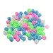 72-Pack Colorful ABS Plastic for Bike Spoke Beads – 20mm Round Wheel Decorations for Mountain for Bike, Road for Bike & for Cruiser Wheels (for Easy-Install Spoke Clips)(Luminous Ball Type)