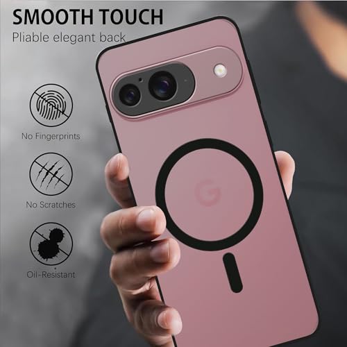Image of amazon basics Luxury Paper Thin Case Cover for Google Pixel 9 5G | Matte Finish | Compatible with magsafe | (Black, Google Pixel 9 5G)