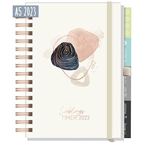 Kalender 2023 A5 "Lieblings-Timer Premium" Terminplaner Ringbuch Cover