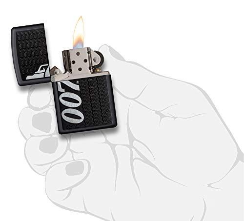 Mechero de bolsillo Zippo James Bond negro mate para llevar a diario 4