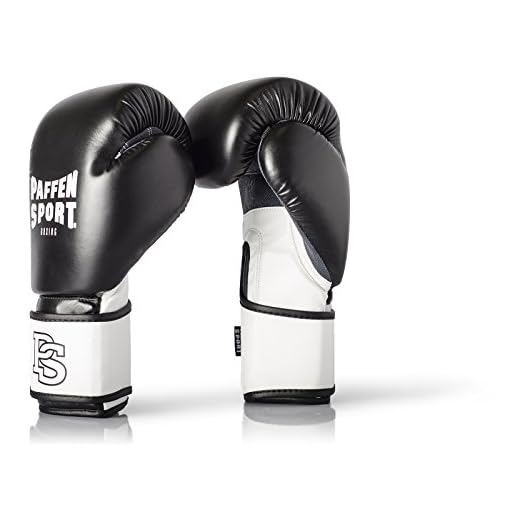 Paffen Sport FIT Boxhandschuhe für das Training; schwarz/weiß; 12UZ