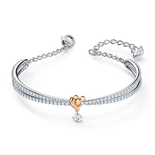 SWAROVSKI Lifelong Heart Necklace, Earrings, and Bracelet Crystal Jewelry Collection, Rose Gold & Rhodium Tone Finish2