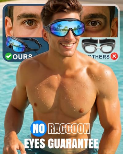 Image of Swim Goggles 2 Pack, Wide View Anti Fog&UV Swimming Goggles for Audlt, No Leak Pool Beach Essentials for Men Women