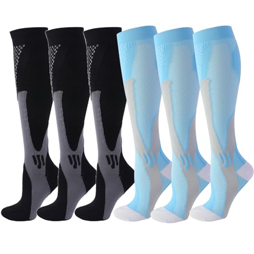 Image of 4 /6 Pairs Compression Socks for Women Men Circulation-Best Support for Nurses,Running,Athletic,Travel