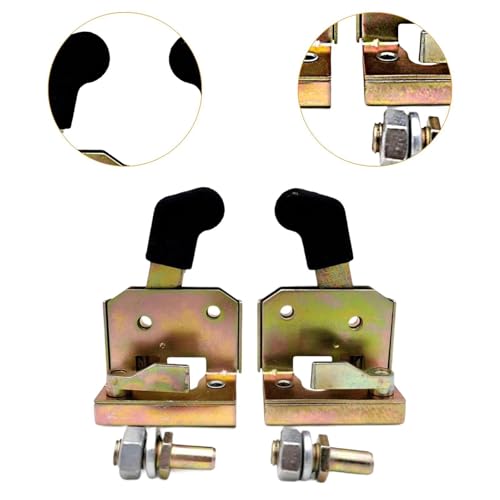 Juego de manijas metálicas universales Qianly para puertas de equipos pesados, 2 piezas 3