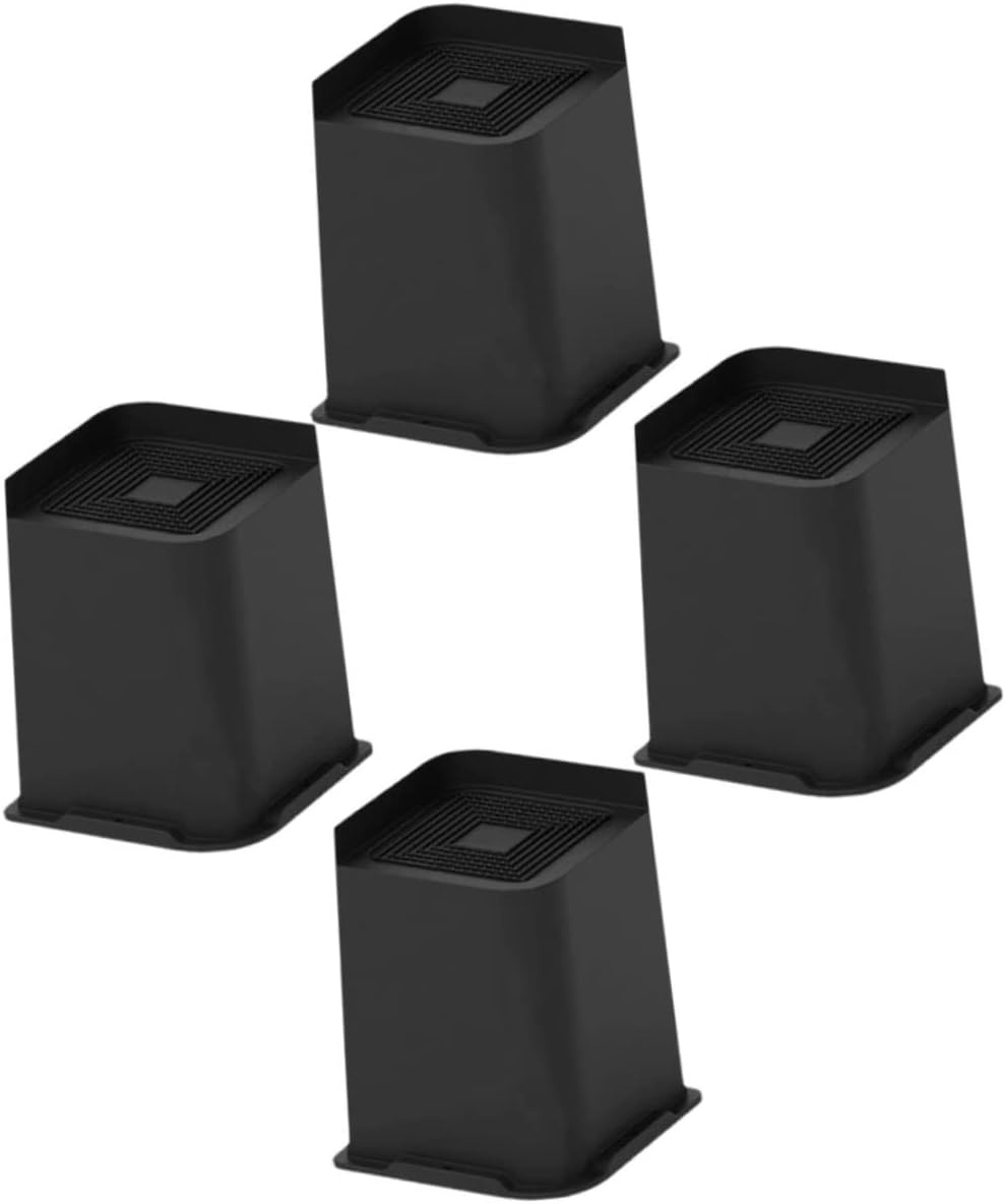 4pcs Bed Riser Blocks Heavy Duty Furniture Lift for Beds Sofas Desks and Cabinets Non- Base Easy Installation